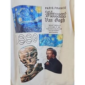 Vintage 8Eight brand large cream sweatshirt Van goh the starry night